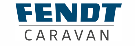 FENDT Caravan logo: blue 'FENDT' text above a gray line and the word 'CARAVAN' in gray below.