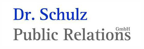Company logo reading 'Dr. Schulz' in blue and 'Public Relations GmbH' in gray